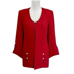 Stunning Moshita Red Blazer Size 12 Jacket NWOT